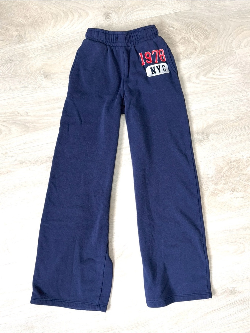 Kids Navy Blue '1978 NYC' Pull-On Sweatpants